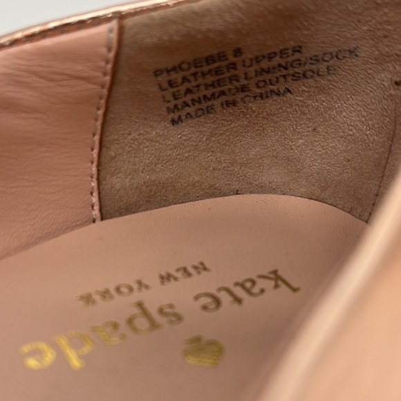 Kate Spade Pink Leather Phoebe Flats Light Blush Pink with Gold Buckle - Picture 9 of 16